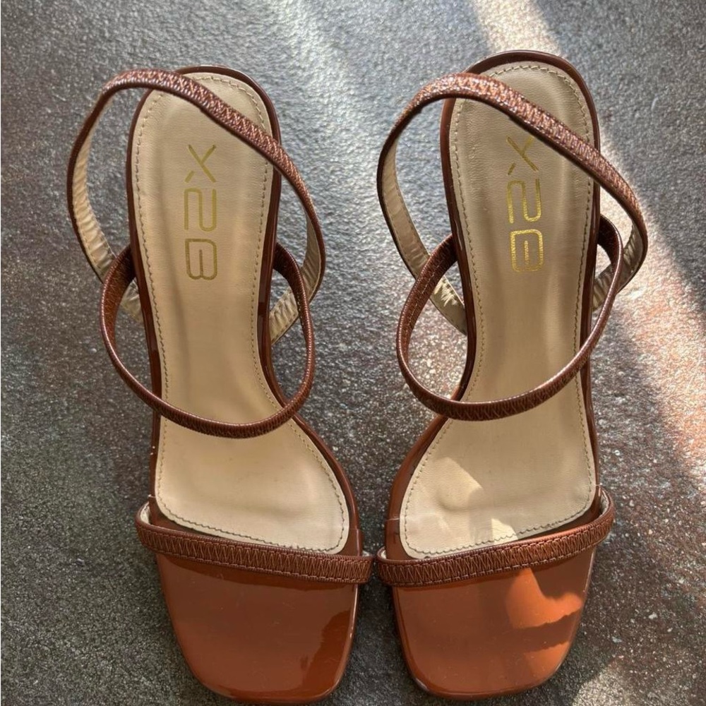 X2 Women's Tan Strappy Heels
